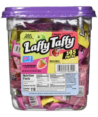 Laffy Taffy Assorted Taffy Chews, 145 Count 145 Count (Pack of 1)