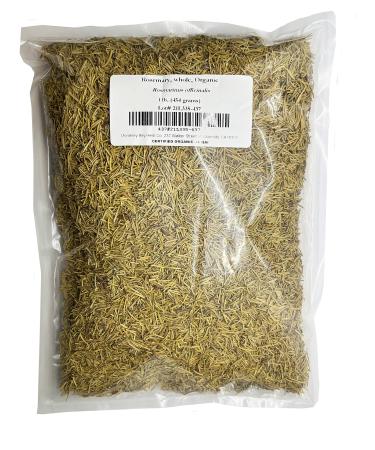 Rosemary Whole CERTIFIED ORGANIC 1 LB Bag  Whole Cut and Sifted 100% NATURAL KOSHER (Rosmarinus officinalis) (1-BAG) 1 Pound (Pack of 1) - Buy Online on GoSupps.com