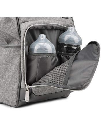 Multi-Function Light Grey Nappy Bag - Stylish Backpack for Baby Care & Travel - Large Capacity - Buy Online on GoSupps.com