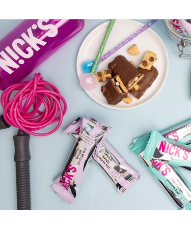NICKS Keto Protein Bars Cookie Dough 12x50g Multipack - 15g Protein, 174 Calories, Low Carb, No Added Sugar, Gluten Free - Chocolate Snacks - 12 Count Pack - Buy Online on GoSupps.com