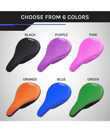 Domain Cycling Gel Bike Seat Cushion | Secure Peloton Fit | Non-Slip Padded Bike Cushion Seat Cover for Men or Women | 10.5x7 Black - Buy Online on GoSupps.com