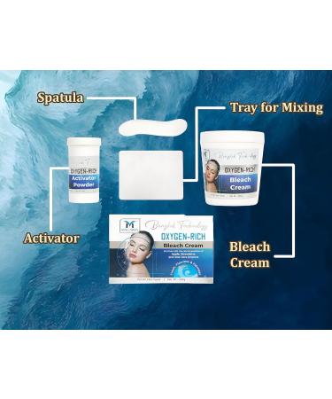 Macaria Oxygen Rich Face Bleach Cream for Hair Whitening & Lightening with Active Oxygen for Instant Glow Ammonia Free Formula for Brightening Dark Spots for Professional Treatment at Home 300g - Buy Online on GoSupps.com