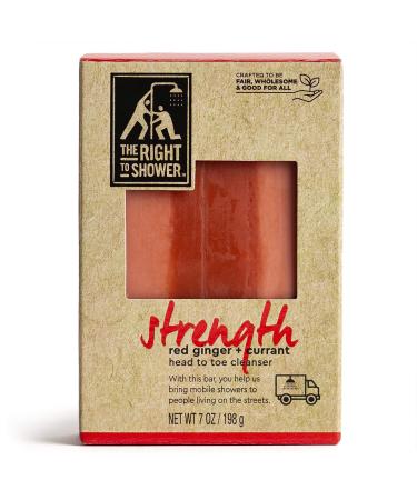 The Right To Shower Strength Shampoo Bar & Bar Soap Red Ginger and Currant Vegan 7 oz