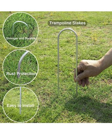 Heavy Duty Trampoline Wind Stakes - Safety Ground Anchor 8pcs - Buy Online on GoSupps.com