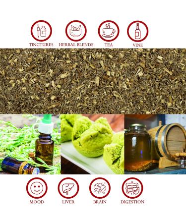 Foothills Naturals Wormwood Herb Cut and Sifted Organic - 8 Ounces / 227 Grams - Buy Online on GoSupps.com