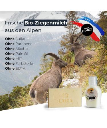 Organic Goat Milk Soap & Lotion Set - Anti-Acne Facial Care Handmade in France | 100g Soap + 30ml Moisturizer for Eczema & Psoriasis - Buy Online on GoSupps.com