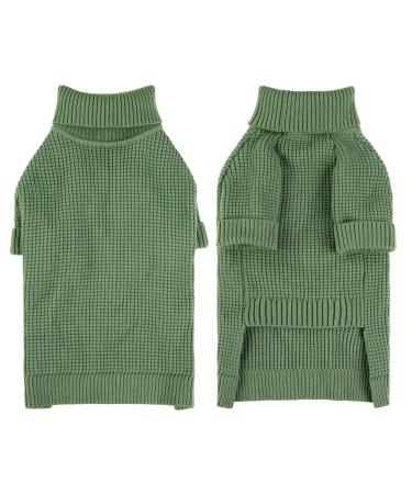 Convinit dog sweater Small medium -sized dogs winter warm dog sweater roll collar dog sweater knitting sweater for chihuahua dackel French bulldog etc. green xl XL green green - Buy Online on GoSupps.com