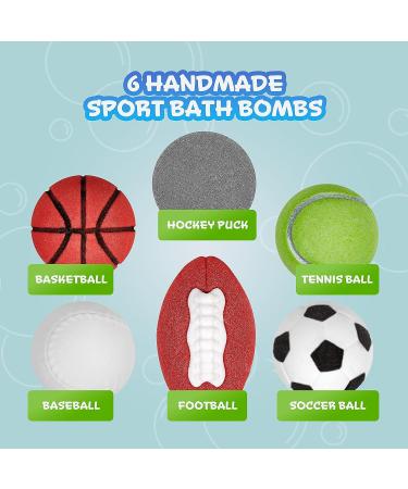 Bathletes 6pc Kids Bath Bombs Kit with Sports Prizes - Perfect for Toddlers 3+ | Boys & Girls Bath Toys with Surprise Inside - Ideal for Birthdays - Buy Online on GoSupps.com
