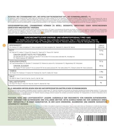 Organic Dried Cranberry (250g) Whole Cranberries Organically Grown Lightly Sweet With Fruit Juice 100% Natural and Pure Snack with Ready to Eat Vegan - Buy Online on GoSupps.com