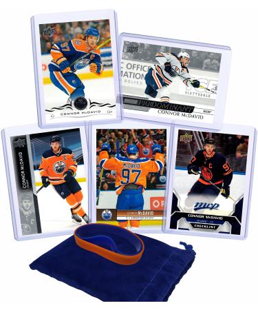 Connor McDavid (5) Assorted Hockey Cards Bundle - Edmonton Oilers Trading Card