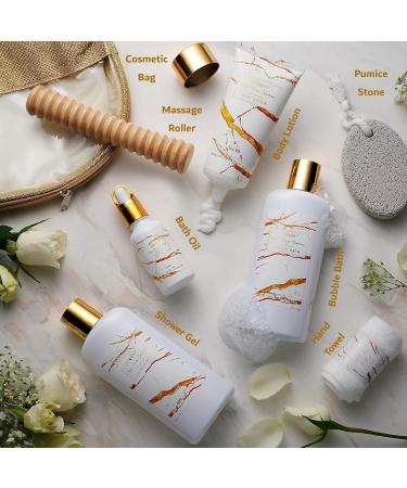 Luxury Spa Gifts for Women | Relaxation & Self-Care Bath Sets | White Rose Jasmine Kit - Perfect Personalized Gifts for Birthdays & Thank You - Buy Online on GoSupps.com