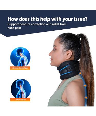 Adjustable Soft Cervical Collar Neck Support Brace - Medium Black - Buy Online on GoSupps.com