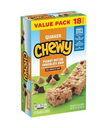 Quaker Chewy Peanut Butter Chocolate Chip, 15.2 OZ Peanut Butter Chocolate Chip 18 Count (Pack of 1)