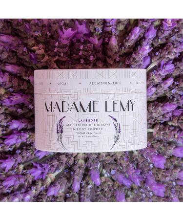 Madame Lemy Lavender Travel Size Body Powder Deodorant for Women - Natural & Aluminum Free Mini Deodorant - Buy Online on GoSupps.com