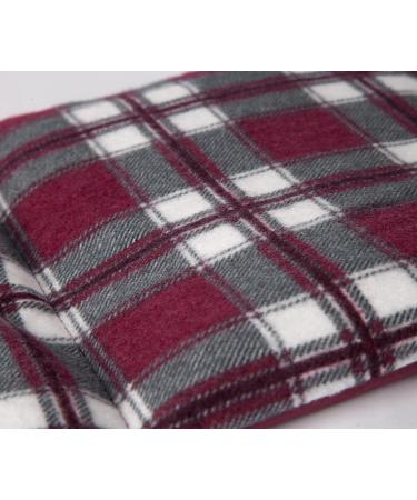 Rapeseed Pillow 20x50cm - Large 3-Chamber Heat Pad | Flannel Check Red Grain Pillow for Comfort - Buy Online on GoSupps.com