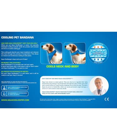 Aqua Coolkeeper Cooling Scarf for Dogs - Pacific Blue | Adjustable 26-33 cm | International Shipping Available - Buy Online on GoSupps.com