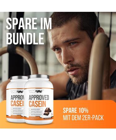 Wfn Approved Casein Protein Powder - Chocolate 2x1kg - Creamy & Soluble - 66 Portions - Made in Germany - Buy Online on GoSupps.com