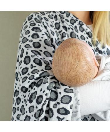 MuslinZ Sensory Muslin Square in Black and White Leopard Print Bamboo/Organic Cotton Mix | 70x70cms - Buy Online on GoSupps.com