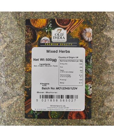 Old India Mixed Herbs 500g - Premium Quality Blend for Culinary Delights | Pack of 1 - Buy Online on GoSupps.com