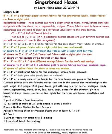 Gingerbread House Quilt Pattern by Laura Heine - Festive Holiday DIY Project - Buy Online on GoSupps.com