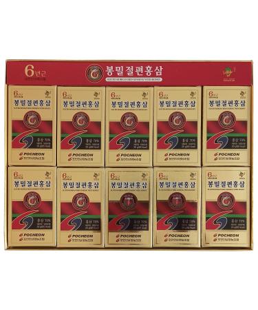 Pocheon 200g(10ea X 20g) 6Years Sliced Korean Panax Red Ginseng Roots with Honey Saponin Natural Immune Support