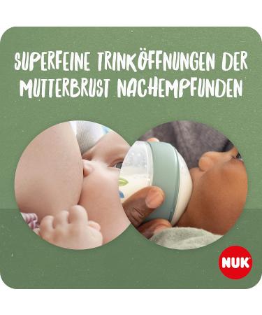 Nuk Nature Start Set - 2 Temperature Control Bottles (150ml & 260ml) + Pacifier for 0-6 Months - Multi-Colored - Buy Online on GoSupps.com