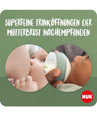 Nuk for Nature Perfect Start Set - 4 Temperature Control Bottles (150ml & 260ml) & 2 Pacifiers (0-6 Months) - Multi-Colored | International Shipping - Buy Online on GoSupps.com