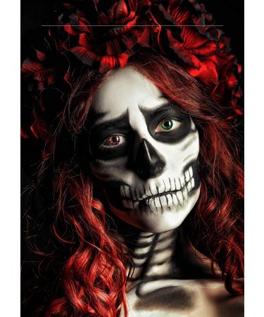 Eyecatcher 84063141-623 Green Colored Contact Lenses - 12 Month Wear for Carnival Mardi Gras & Halloween - Reptile Design - Buy Online on GoSupps.com