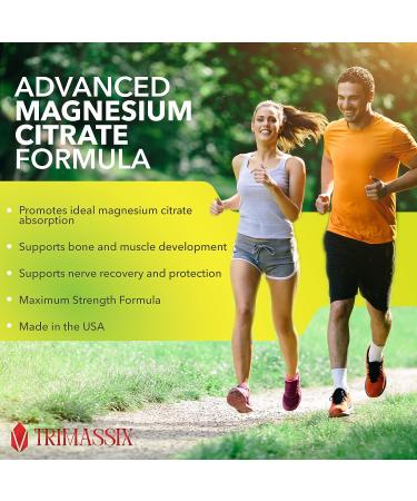 Trimassix Magnesium Citrate: Non-GMO & Gluten-Free Supplement - Buy Online on GoSupps.com