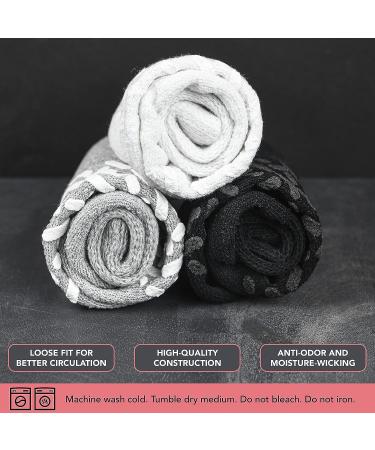 Debra Weitzner Non-Binding Diabetic Socks 12Pk Black - Non-Slip Loose Fit Ankle Socks for Men and Women - Buy Online on GoSupps.com