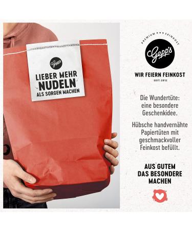 Gepp's Delicatessen Surprise Bag - Italian Noodles & Gourmet Delicacies | Funny Gift Idea | Pasta Pesto Limone & Bio Bruschetta Dip - Buy Online on GoSupps.com