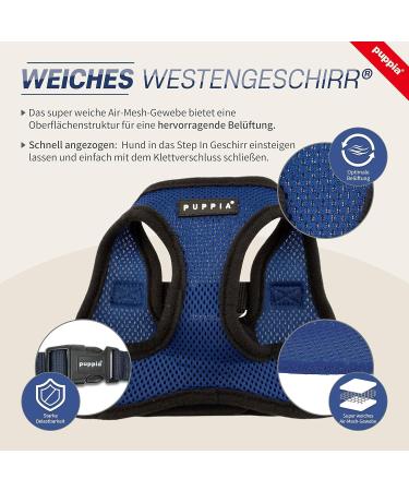 Puppia Dog Harness for Small & Medium Dogs | Soft Vest in Multiple Colors | Atani Pink Puppy Dishes - Buy Online on GoSupps.com