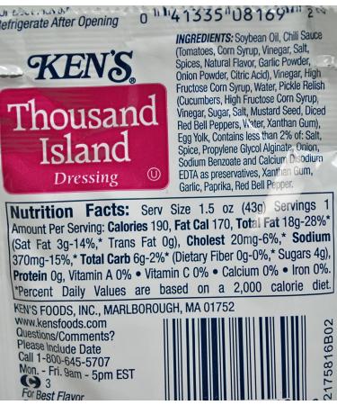 Kens Thousand Island Dressing Case of 60 - Buy in Bulk and Save | [Your Brand Name] - Buy Online on GoSupps.com