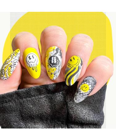 Maniology Happy Face Nails Stamping Plate | Emoji-Inspired Nail Art for DIY Manicure - Buy Online on GoSupps.com
