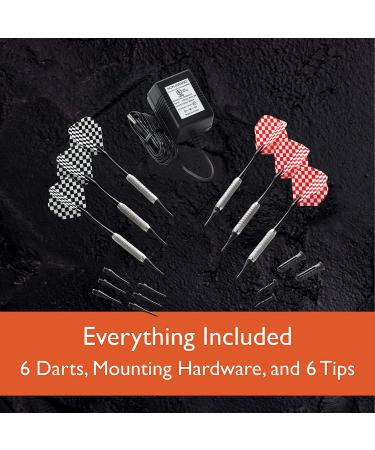 Fat Cat Mercury Electronic Dartboard with Cabinet Doors, Scoreboard, Dart Storage, Dual Display - Compact Target Face for Fast Play - Buy Online on GoSupps.com