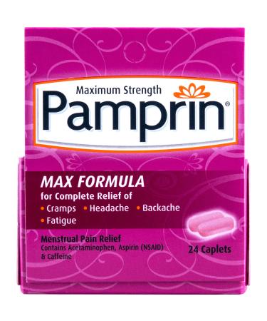 Pamprin Max Menstrual Pain Relief, Maximum Strength, Caplets, 24 ct.