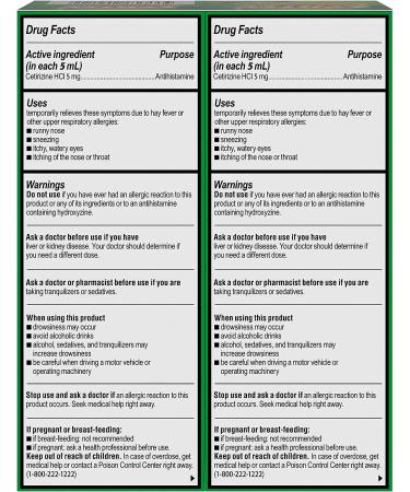 Zyrtec 24 Hr Children's Allergy Syrup - Sugar-Free Grape - Twin Pack 4 fl. oz - Buy Online on GoSupps.com