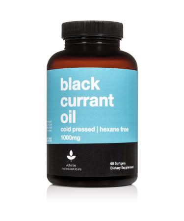 Black Currant Oil 1000mg - Cold Pressed - Hexane Free - High in GLA - Supports Healthy Hair, Skin, and Nails - Assists Menstrual Cycle - Premium Black Currant Seed Oil Softgel Supplement