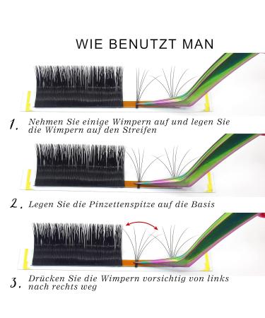 Shop Self-Fanned Eyelashes | Volume Easy Fan Lashes C D Curl 11mm - .03 .05 .07 .10 - Wimpernextenion - Buy Online on GoSupps.com
