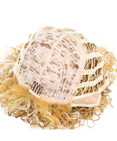 SWACC 20-Inch Big Bouffant Curly Wig for Women - Synthetic Heat Resistant Hair Piece with Cap | Strawberry Blonde/Bleach Blonde Highlights (27H613 - Buy Online on GoSupps.com