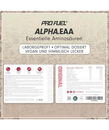 Alpha EAA Powder 2x462g Raspberry - Vegan Amino Acid Drink with All 8 Essential Amino Acids Made in Germany Optimal Value EAA Supplement - Buy Online on GoSupps.com