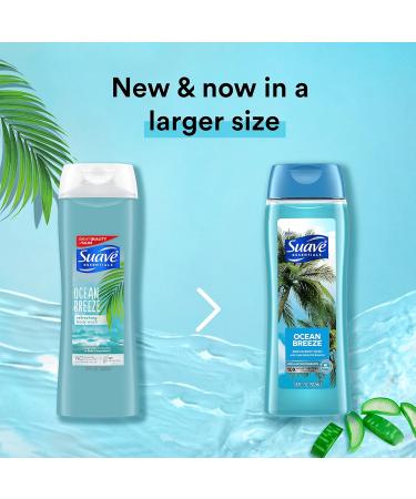 Suave Essentials Gentle Body Wash Ocean Breeze - Vitamin E & Algae Extract - 18 oz - Refreshing Clean for All Skin Types - Buy Online on GoSupps.com