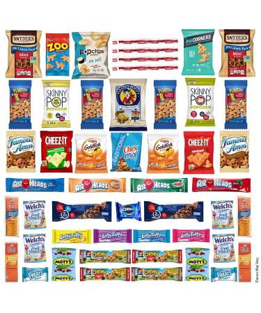 Valentine's Day Snack Box Variety Pack - 50 Count Galentine's Gift for Kids  Adults & Teens | Candy  Chips & Cookies - Buy Online on GoSupps.com