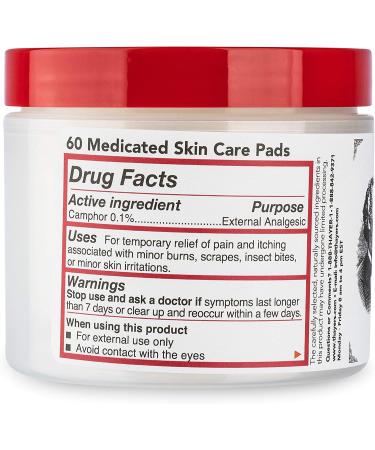 THAYERS Camphor Pain Relieving Pads - Medicated Witch Hazel, 60 Count (Pack of 1) - Buy Online on GoSupps.com