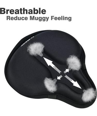 DAWAY C6 Large Exercise Bike Seat Cover - Foam & Gel Padded Cushion for Peloton & Cruiser Bikes - Buy Online on GoSupps.com