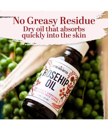Organic Pure Rosehip Seed Oil | Facial Serum & Carrier Oil for Skin, Hair, Nails | USDA Certified, Coldpressed | Women & Men - Buy Online on GoSupps.com
