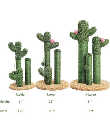 Pesofer Cactus Cat Scratching Post with 3 Poles and Dangling Ball - Buy Online on GoSupps.com