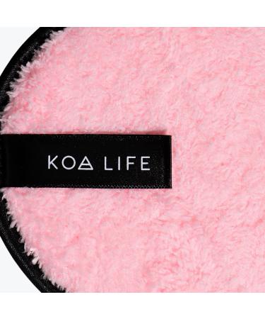 Koa Life Facial Puff | Reusable Microfiber Exfoliator Scrubber for Sensitive Skin | Washable Pink Face Sponge to Purify & Remove Makeup - Buy Online on GoSupps.com