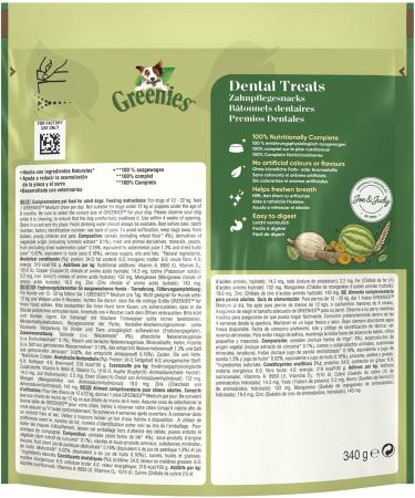 Buy Greenies Dental Treats for Medium Dogs (340g) - Daily Tooth Cleaning Snacks for Healthy Teeth & Gums - Buy Online on GoSupps.com