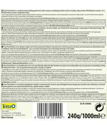 Tetra Pond Fish Food Pellets 240g - biologically balanced for pond fish Fish 240 g (Pack of 1) - Buy Online on GoSupps.com